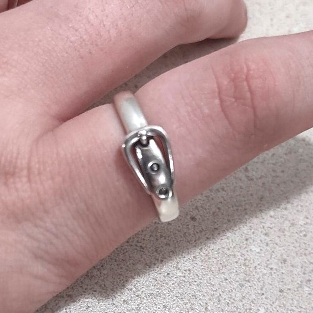 925 Silver Ring Witch leprechaun Buckle Halloween St. Patrick's Valentines Gift